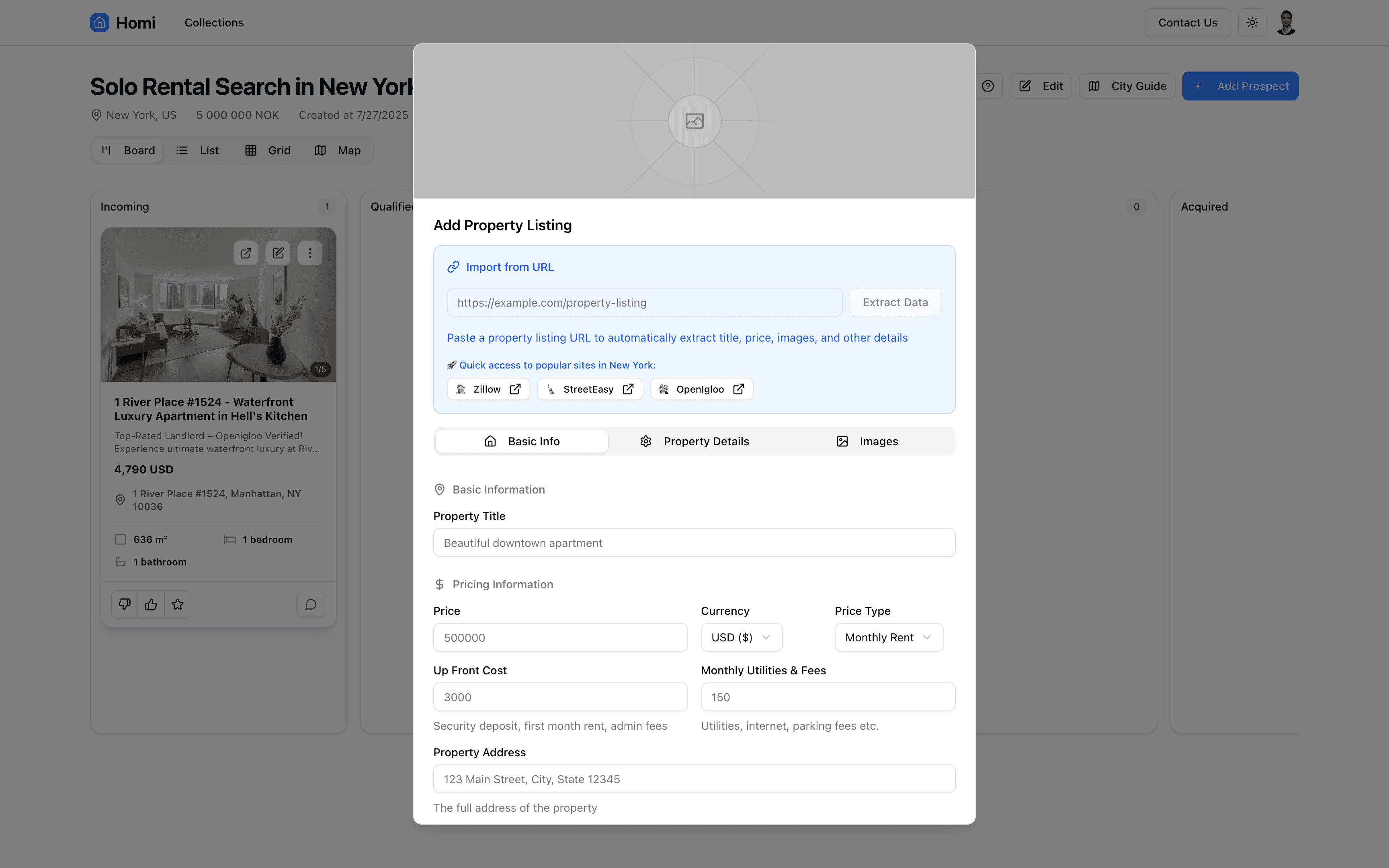 Homi Platform Screenshot