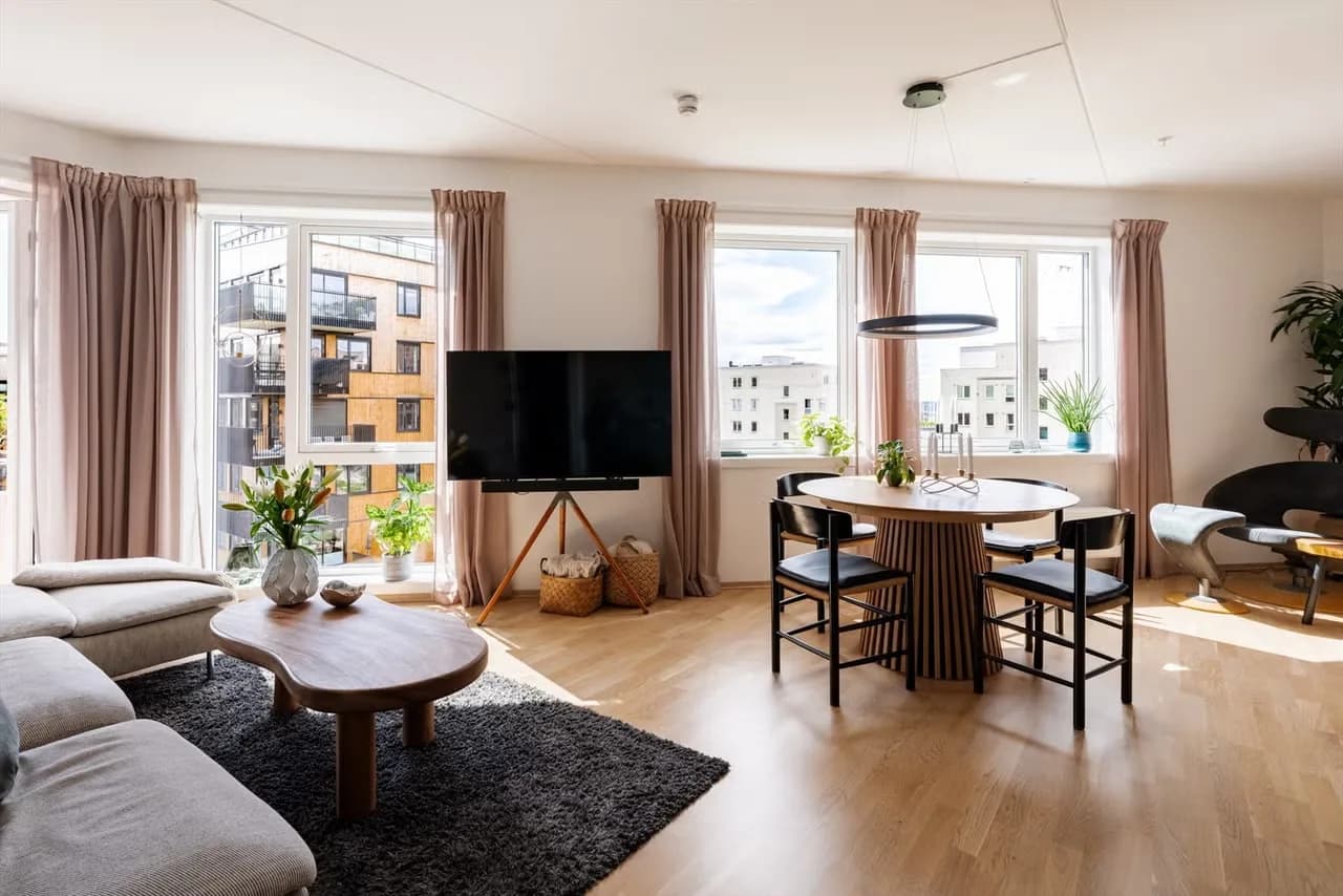 Bright living room at Børsteveien 31 in Løren