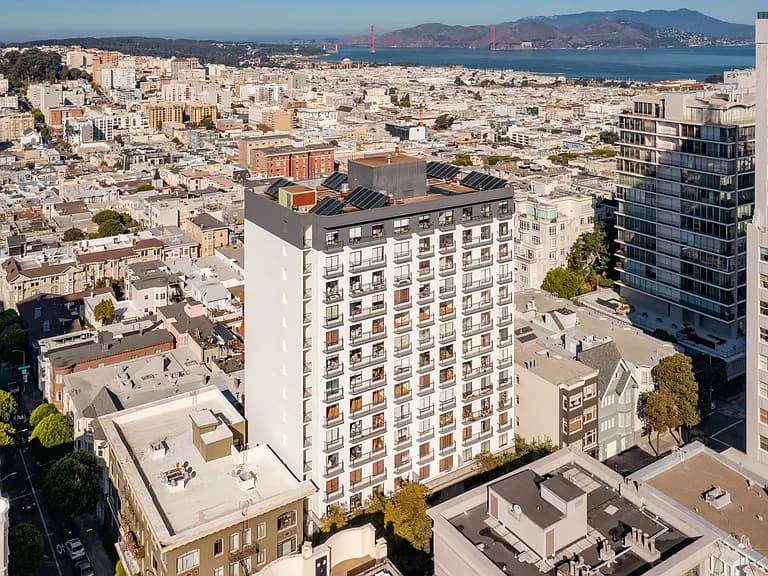 Exterior and skyline view at Nob Hill Tower